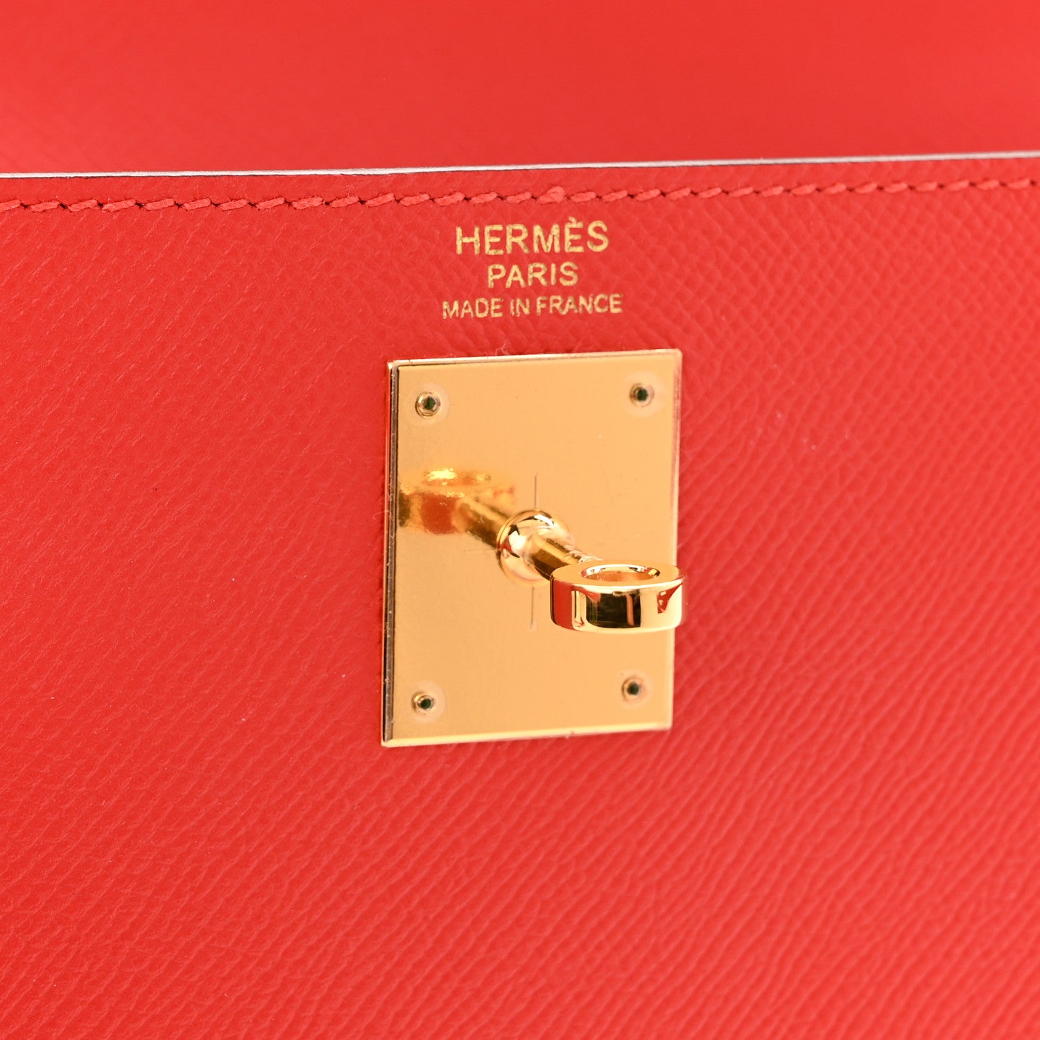 Hermes Epsom Kelly Sellier 32 Rouge Tomate 6 of 9