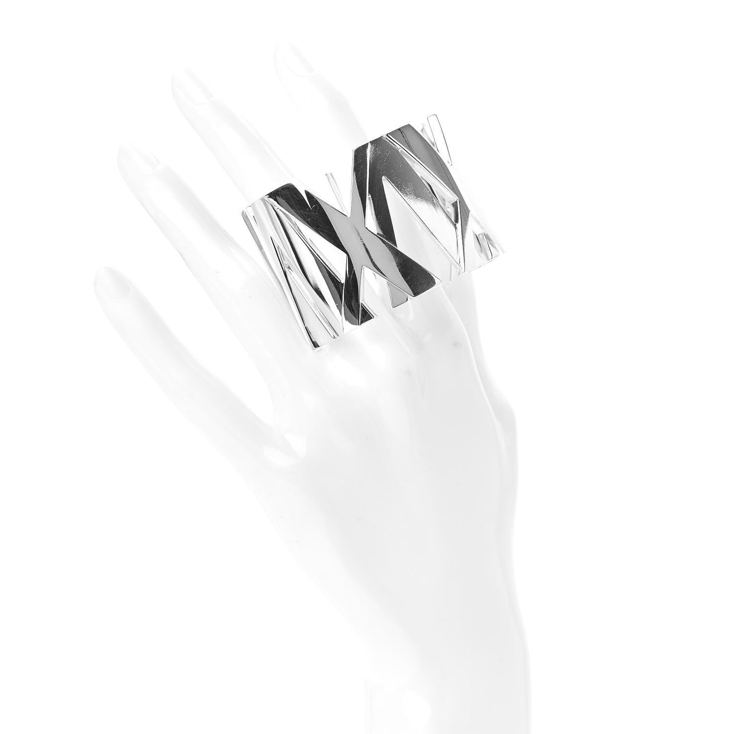 Sterling Silver Wide Atlas Cuff Bracelet