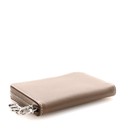 Hermes Evercolor Zipengo Chaine D'Ancre Compact Card Holder Etoupe 4 of 7