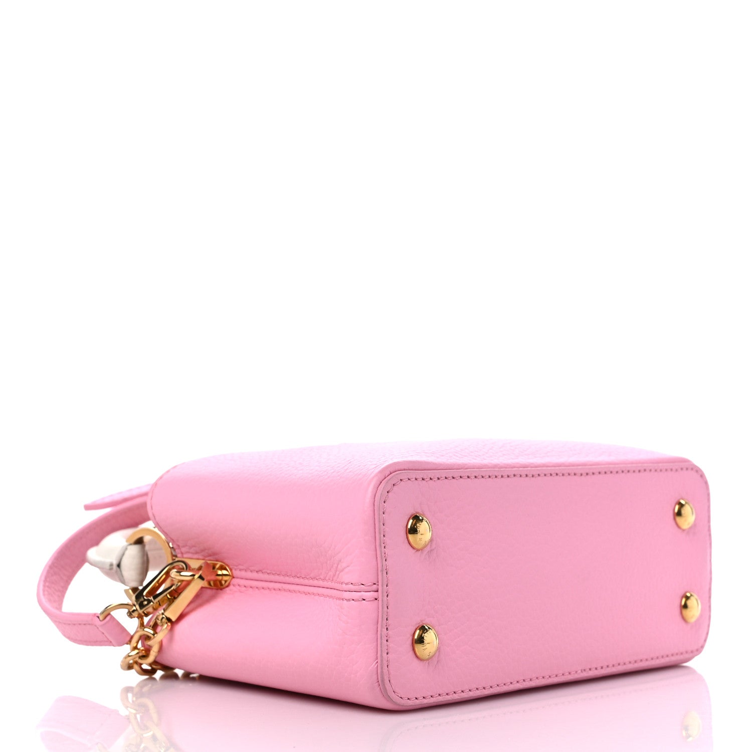 Louis Vuitton Taurillon Flower Chain Capucines Mini Candy Pink 4 of 8