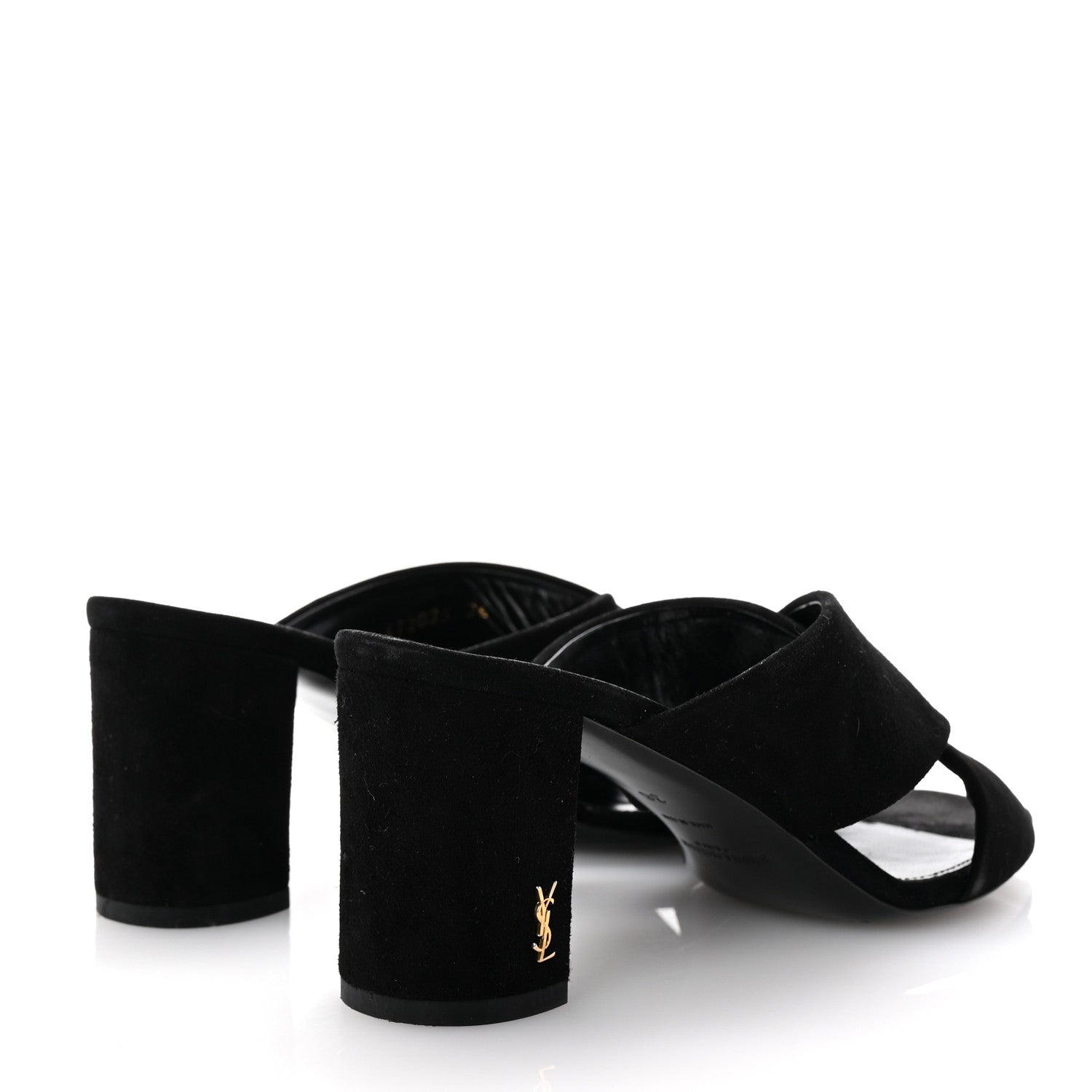 Saint Laurent Suede LouLou 70 Mule Sandals 36 Black 4 of 9