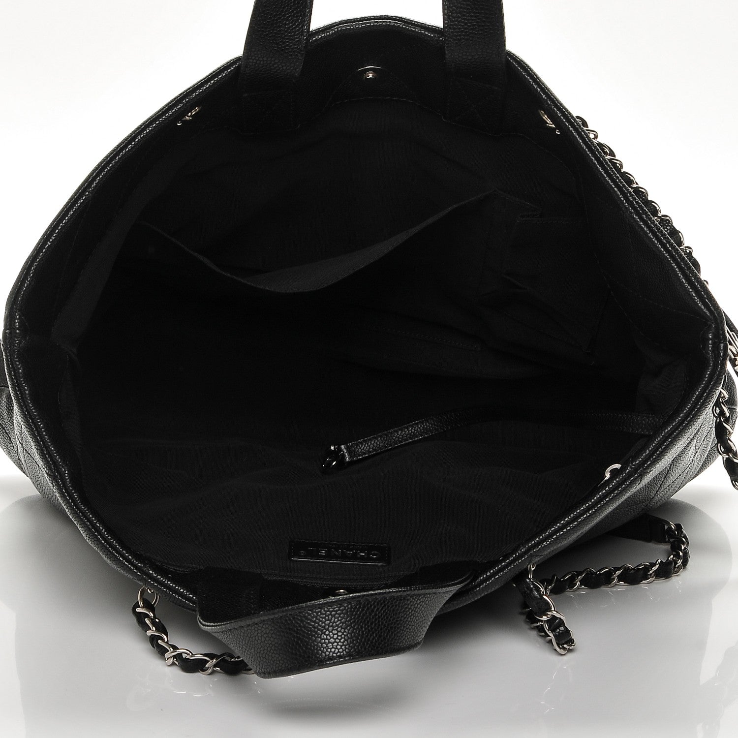 Chanel Caviar Quilted Large CC Tote Black 6 of 8