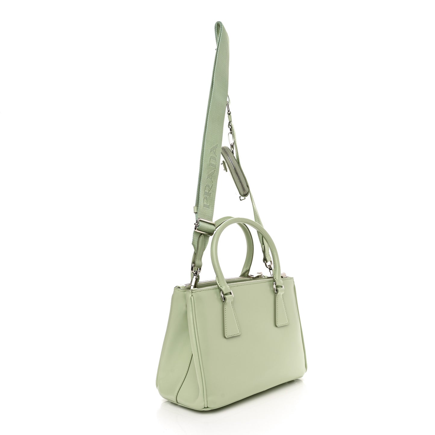 Spazzolato Small Galleria Double Zip Tote Acqua