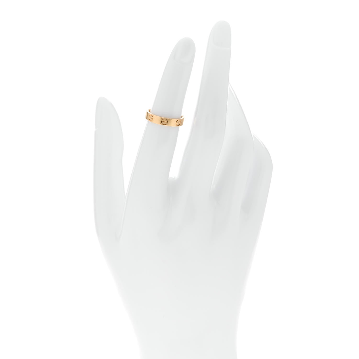 Cartier 18K Yellow Gold 3.5mm Brushed Finish LOVE Wedding Band Ring 48 4.5 2 of 4