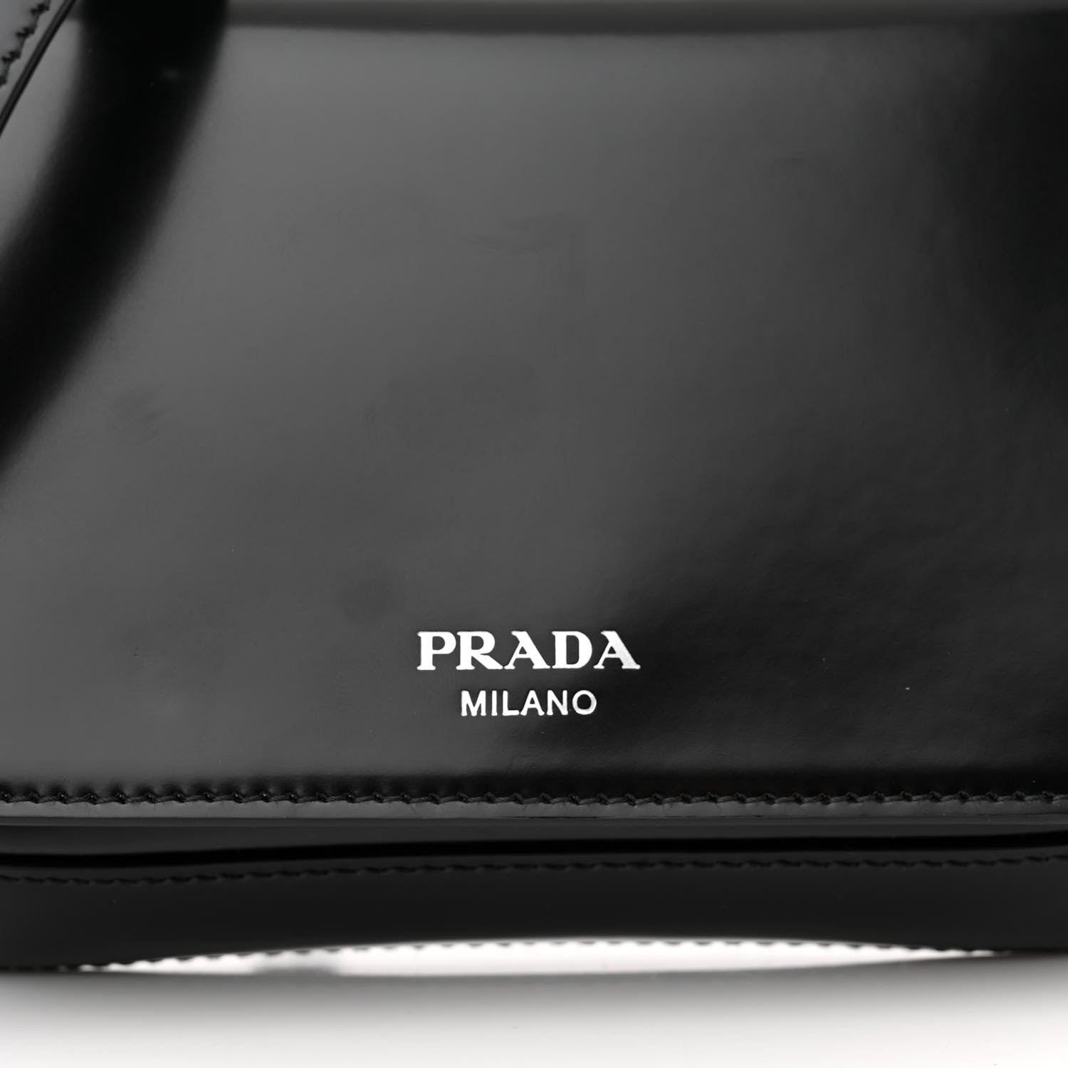Prada Spazzolato Mini Flap Bag With Strap Black 8 of 11