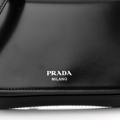Prada Spazzolato Mini Flap Bag With Strap Black 8 of 11