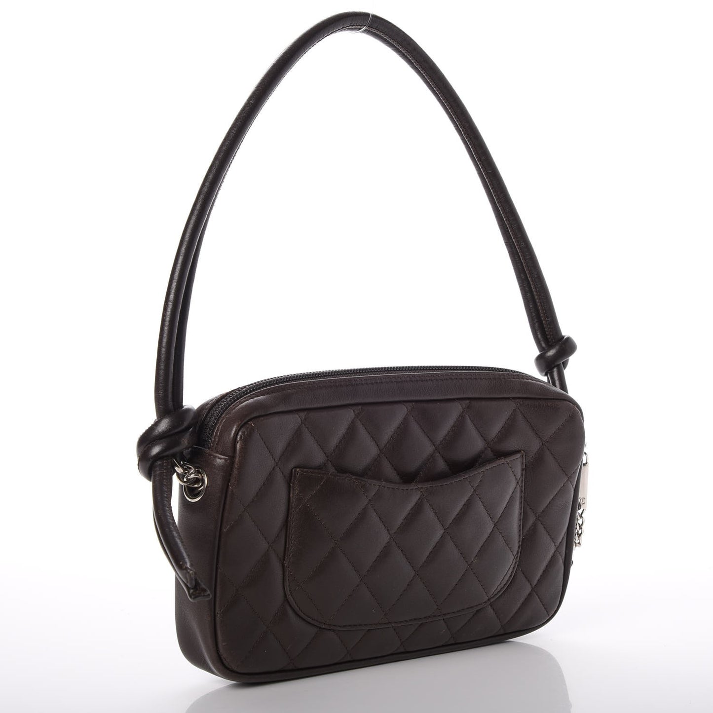 Calfskin Quilted Cambon Pochette Brown