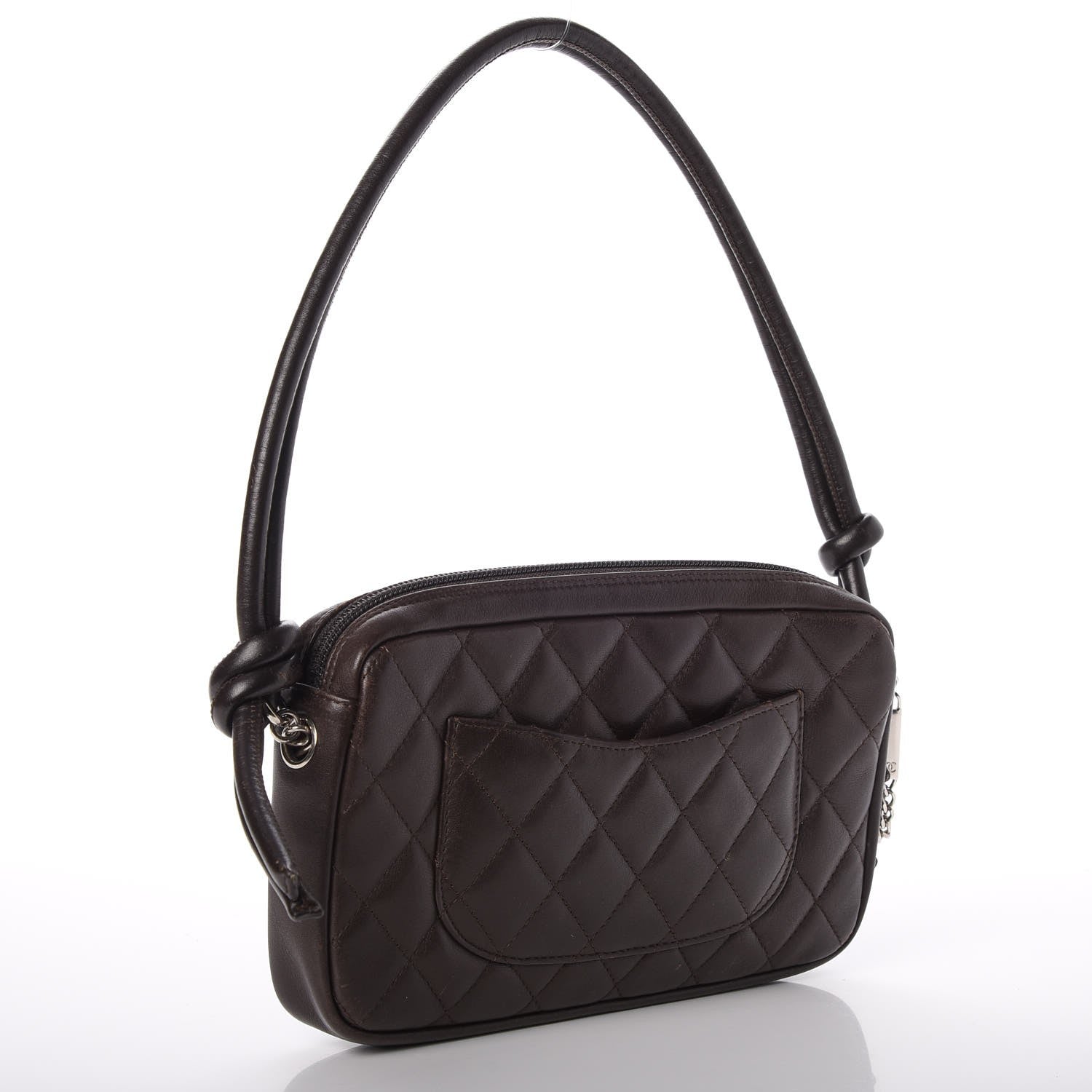 Chanel Calfskin Quilted Cambon Pochette Brown 3 of 10