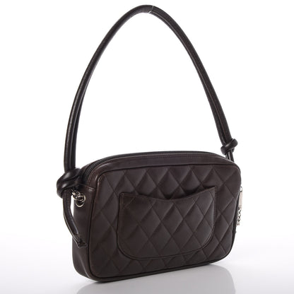 Chanel Calfskin Quilted Cambon Pochette Brown 3 of 10