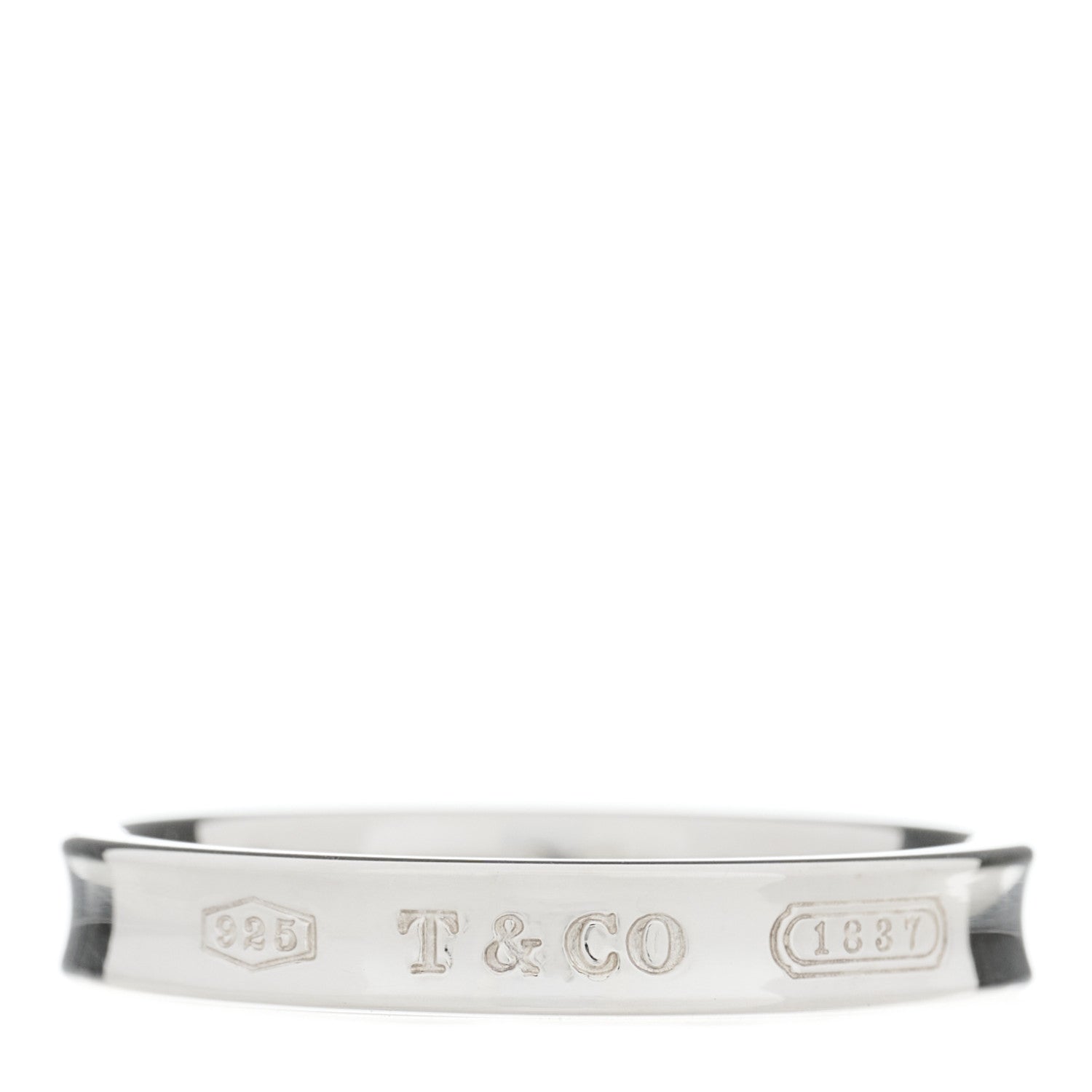Tiffany Sterling Silver Narrow 1837 Band Ring 67 12 1 of 4