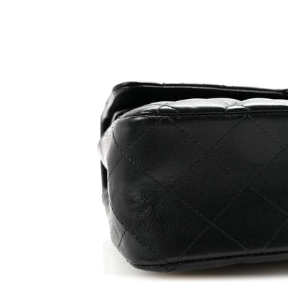 Chanel Lambskin Quilted Medium Double Flap Black 9 of 10