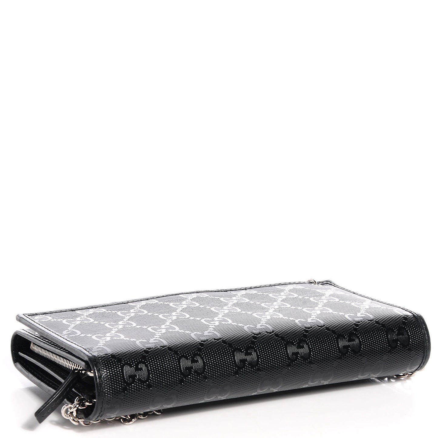 Imprime Monogram GG Pierce Chain Clutch Wallet Black