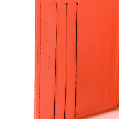 Chanel Caviar Camellia Embossed Compact Wallet Coral 12 of 14