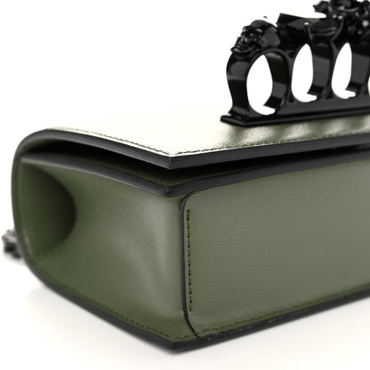 Alexander McQueen Calfskin Mini Jeweled Knuckle Satchel Khaki Green 8 of 11
