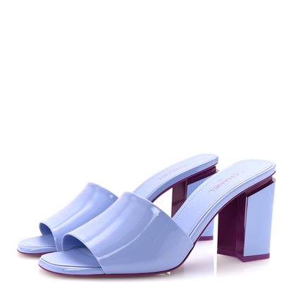 Chanel Patent Calfskin CC Mules 40 Light Purple Dark Purple 4 of 10