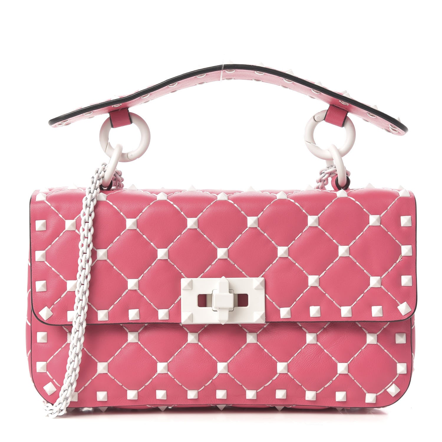 Valentino Garavani Lambskin Small Free Rockstud Spike Shoulder Bag Shadow Pink 1 of 8