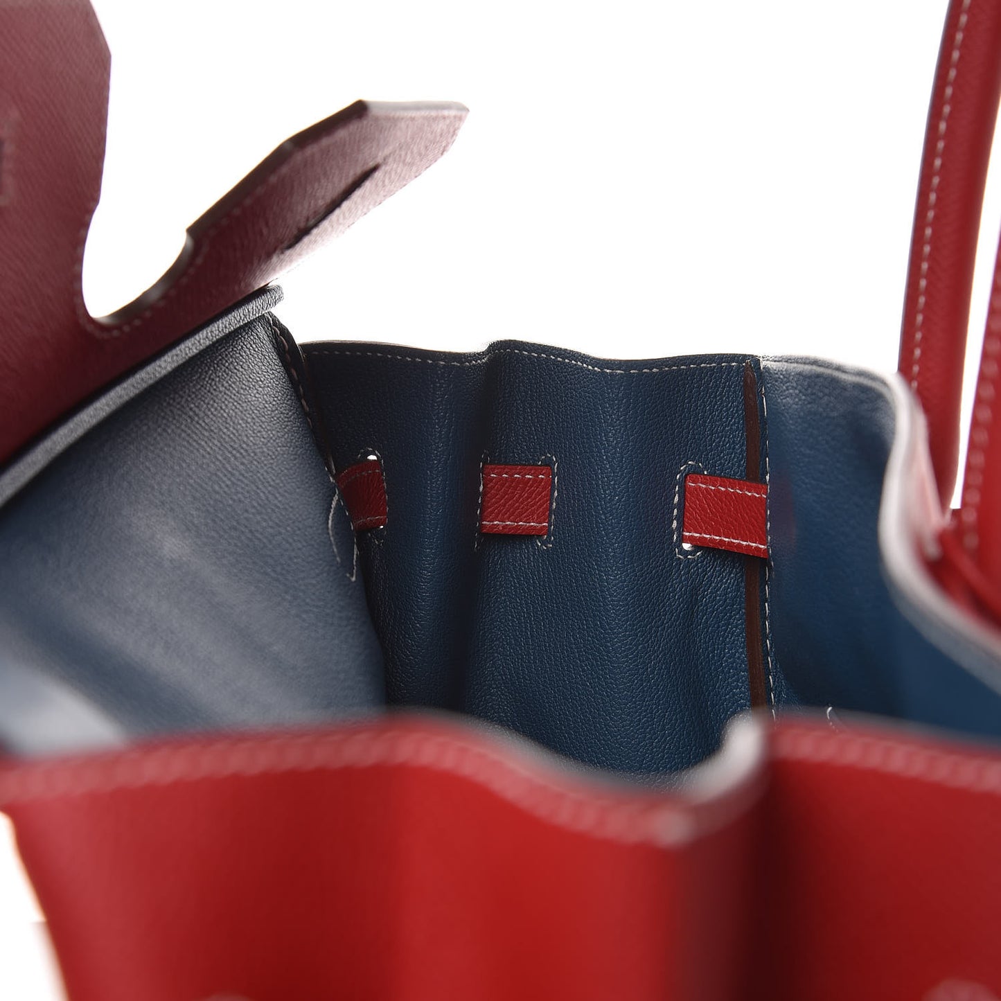 Epsom Candy Birkin 35 Rouge Casaque Bleu Thalassa