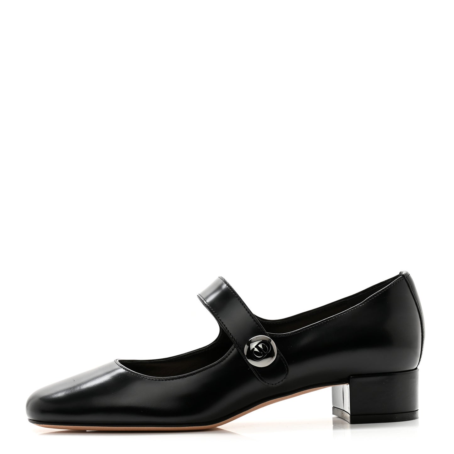 Brushed Calfskin Uniform 30mm Pumps 36 Black
