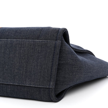 Chanel Denim Large Deauville Tote Blue Orange 10 of 10