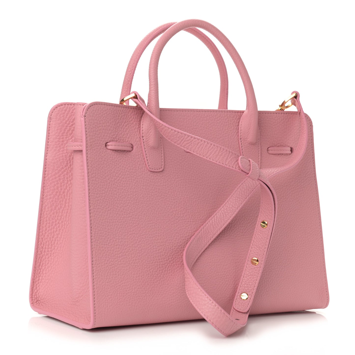 Tumbled Calfskin Sun Bag Peony