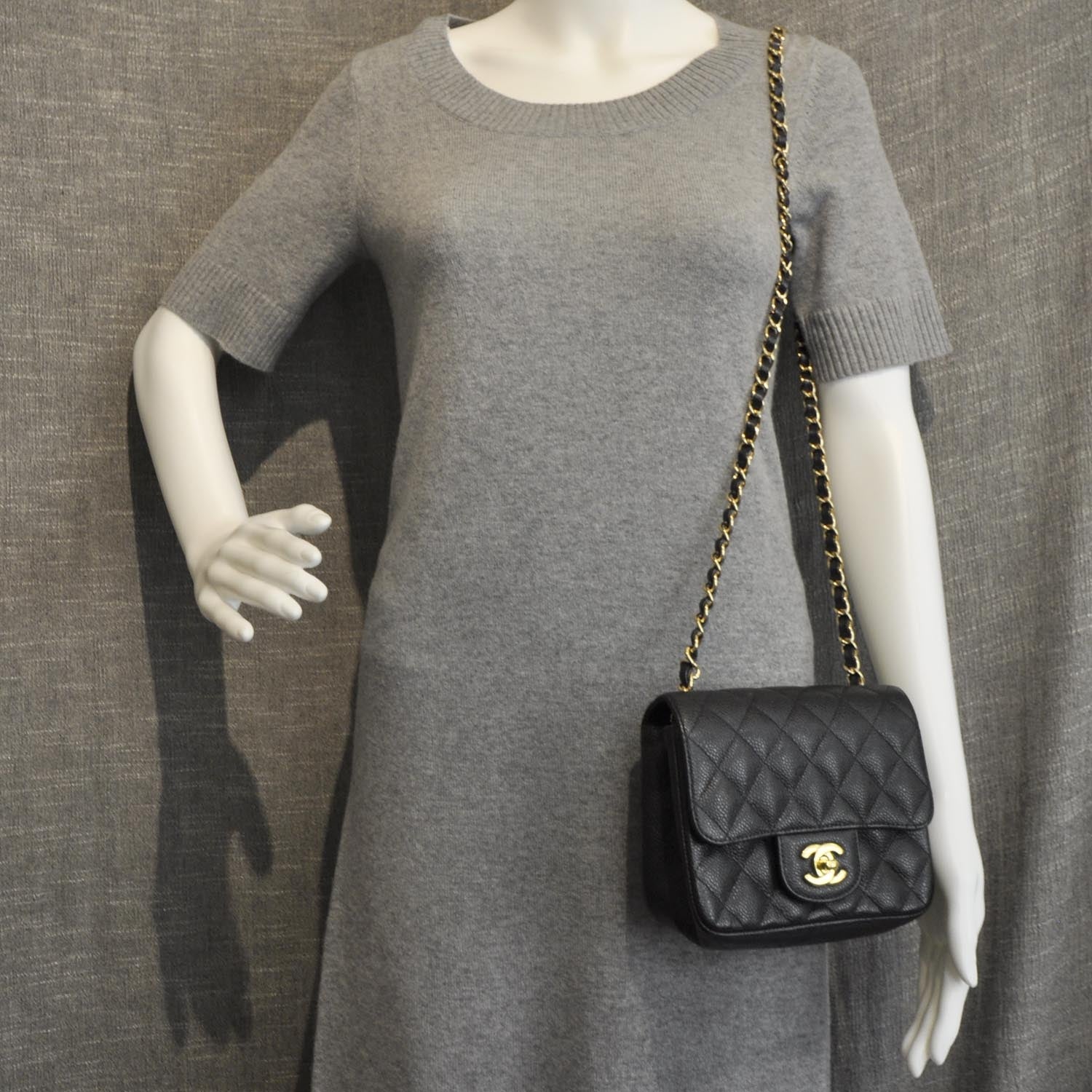 Chanel Caviar Quilted Mini Flap Black GHW 2 of 9