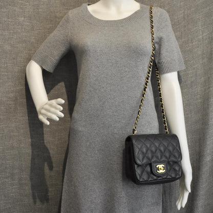Chanel Caviar Quilted Mini Flap Black GHW 2 of 9