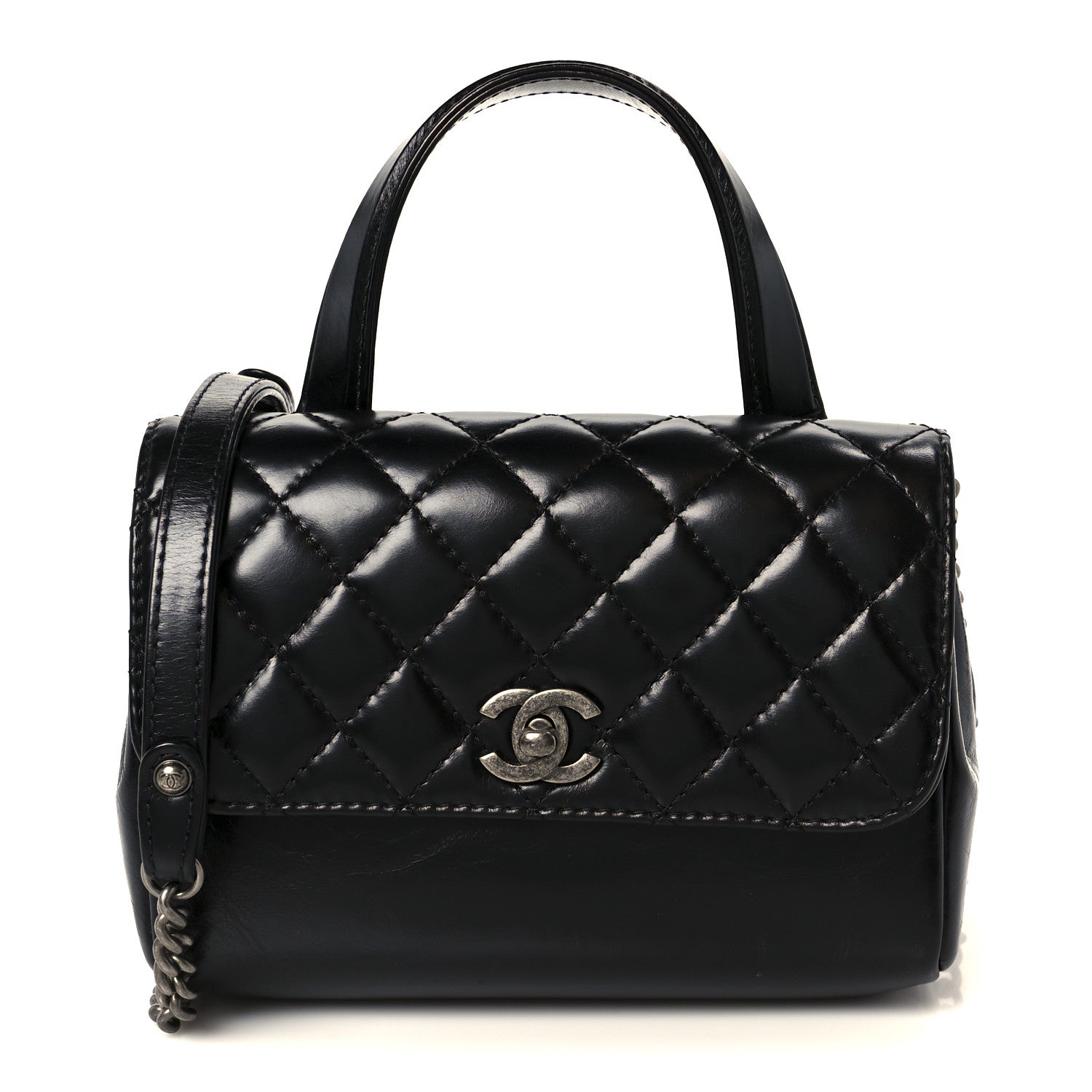 Chanel Glazed Calfskin Pilot Essentials Flap Black 1 of 13