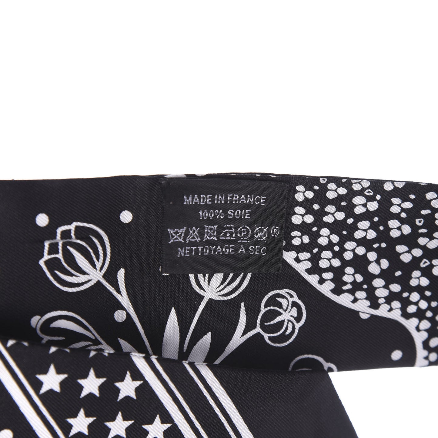 Silk Les Leopards Twilly Black White