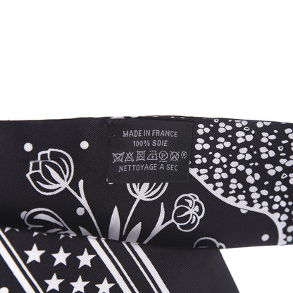 Hermes Silk Les Leopards Twilly Black White 2 of 2
