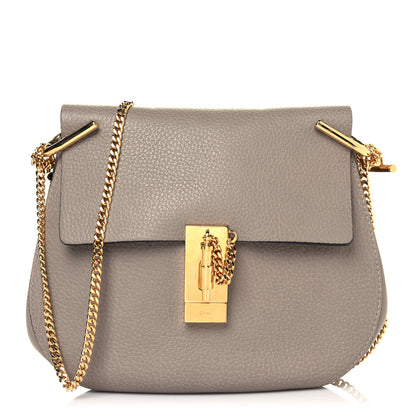 Chloe Grained Lambskin Drew Shoulder Bag Motty Grey 1 of 11