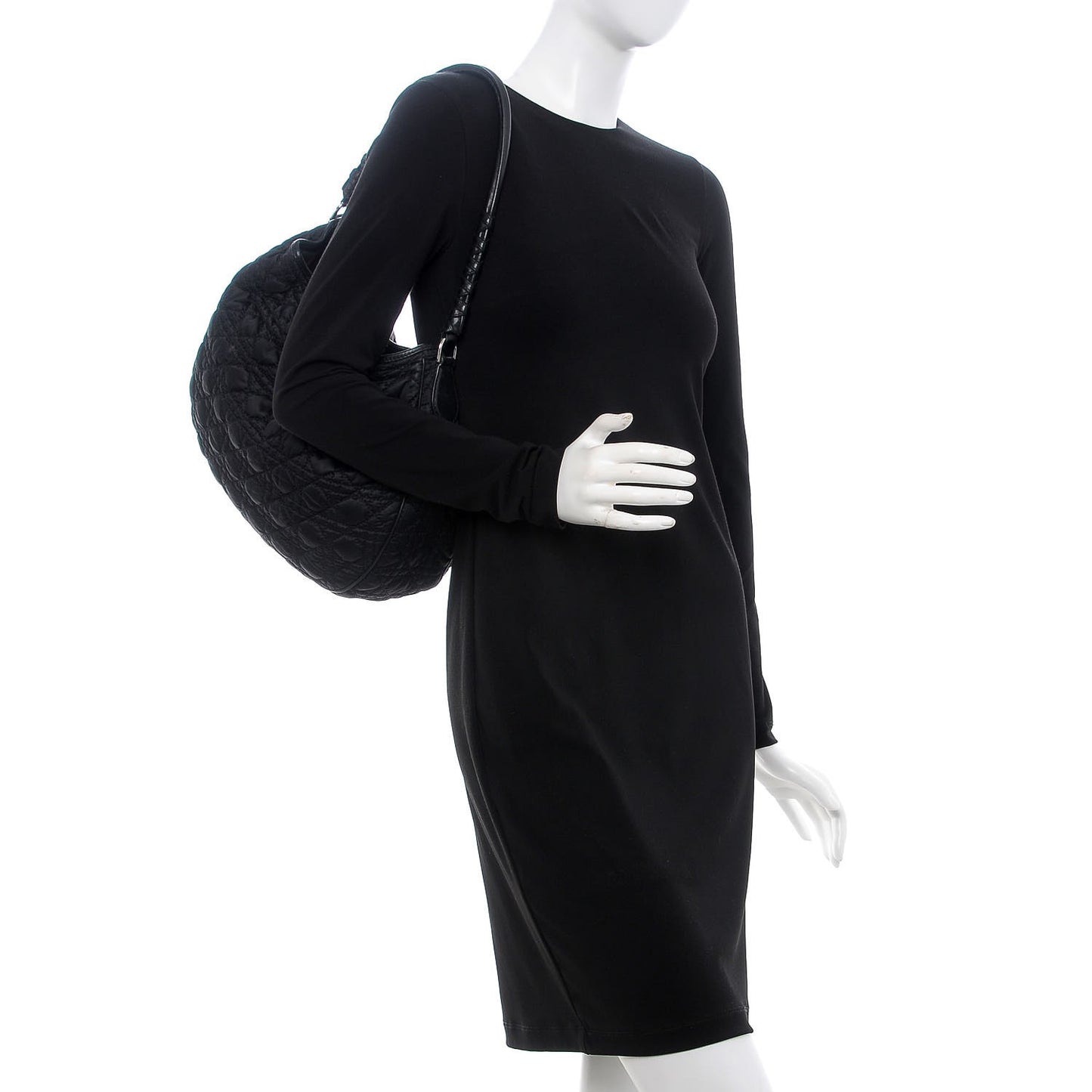 Satin Cannage Charming Hobo Black