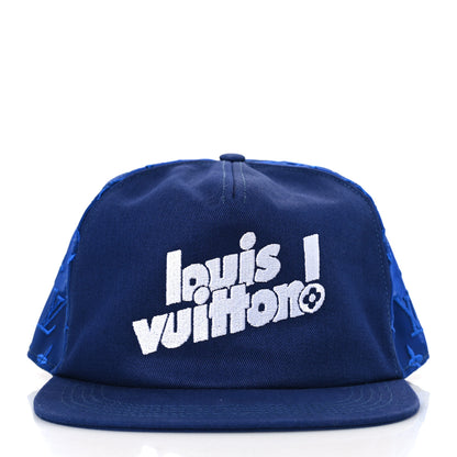 Louis Vuitton Mesh Embroidered Everyday LV Cap 60 Blue 2 of 7