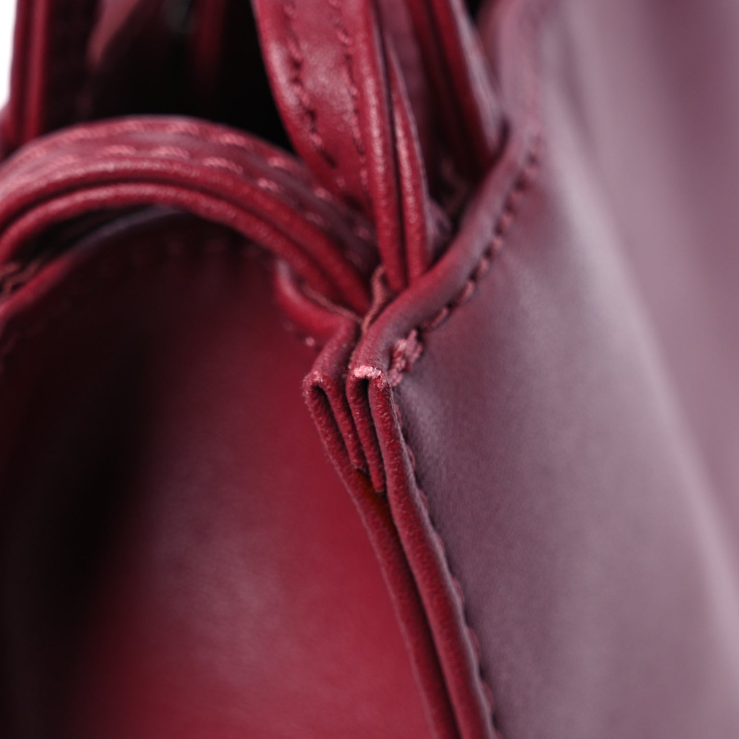 Vegan Leather Small Shopping Bag Oxblood