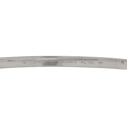Cartier 18K White Gold 6 Diamond Small LOVE Bracelet 17 4 of 8