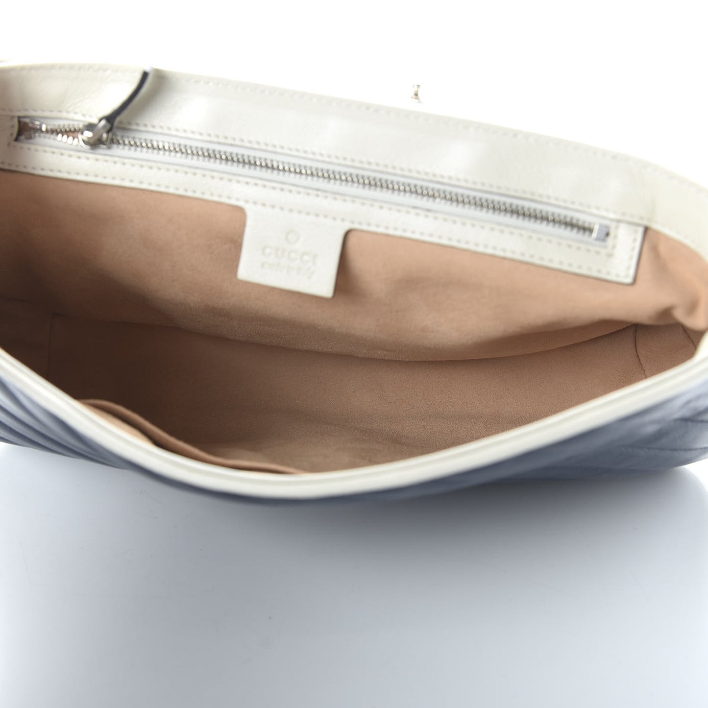 Vintage Effect Calfskin Matelasse Diagonal Medium Torchon GG Marmont Shoulder Bag Blue Agata Mystic White