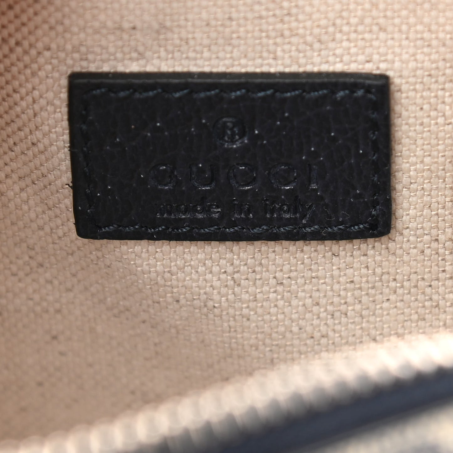 GG Supreme Monogram Textured Dollar Calfskin Mini Retro Interlocking G Shoulder Bag Beige Blue