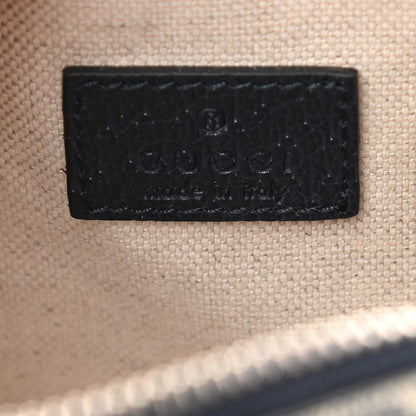 Gucci GG Supreme Monogram Textured Dollar Calfskin Mini Retro Interlocking G Shoulder Bag Beige Blue 6 of 10