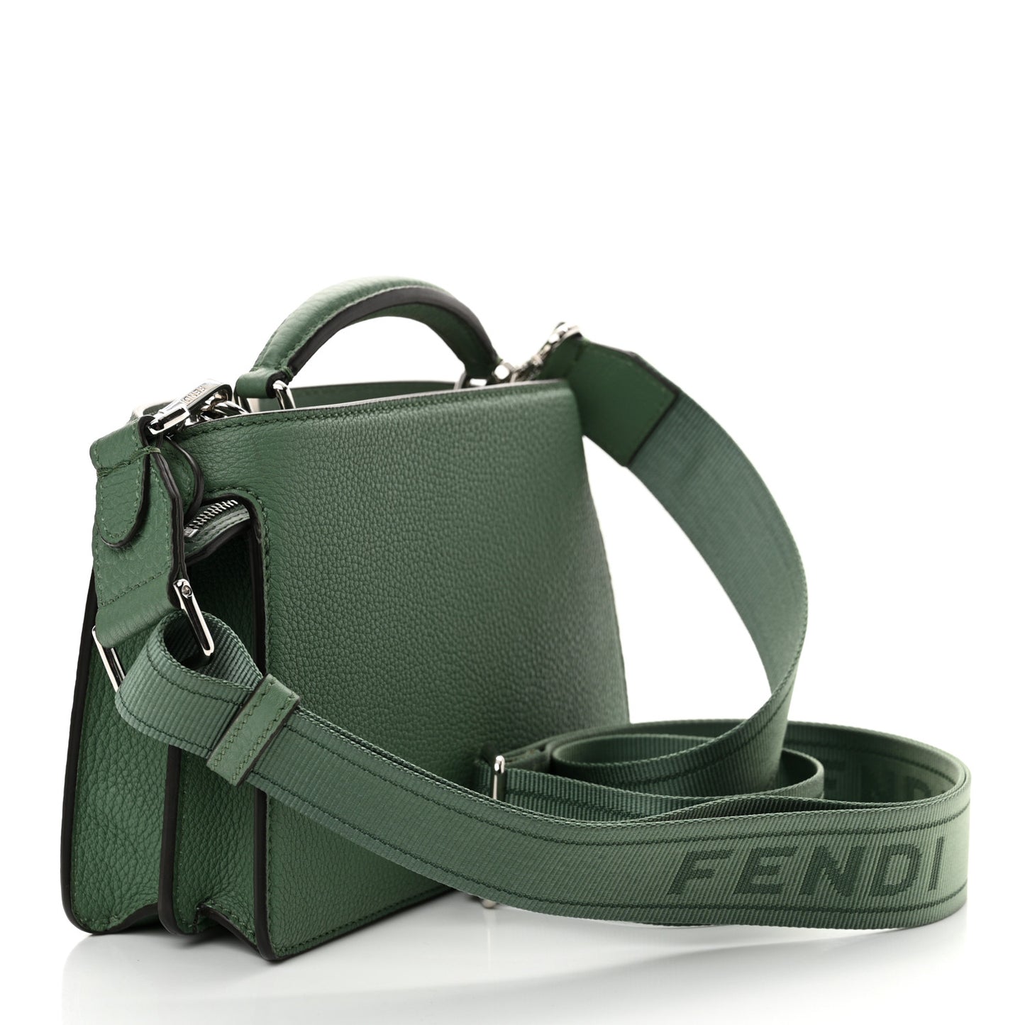 Cuoio Romano Vitello Cover Bi-Color Peekaboo I See U X Cross Satchel Green Island Maya