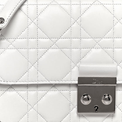 Christian Dior Lambskin Cannage Miss Dior Promenade Pouch White 13 of 14