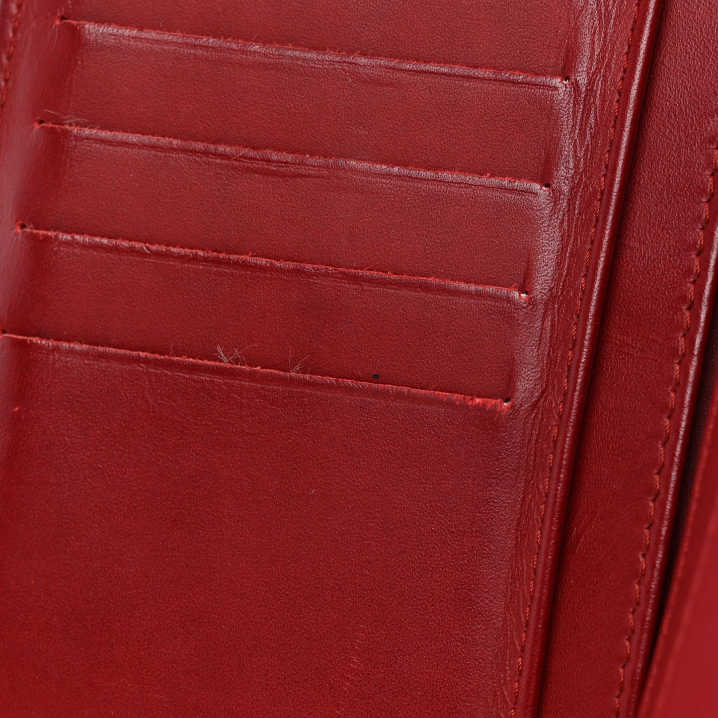 Caviar Quilted Yen Wallet Red