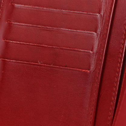 Chanel Caviar Quilted Yen Wallet Red 9 of 12