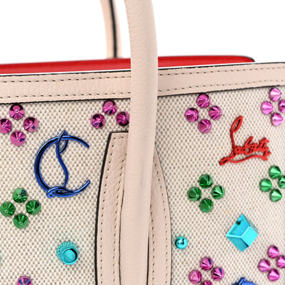 Christian Louboutin Canvas Spikes Loubinthesky Medium Paloma Ivory 13 of 18