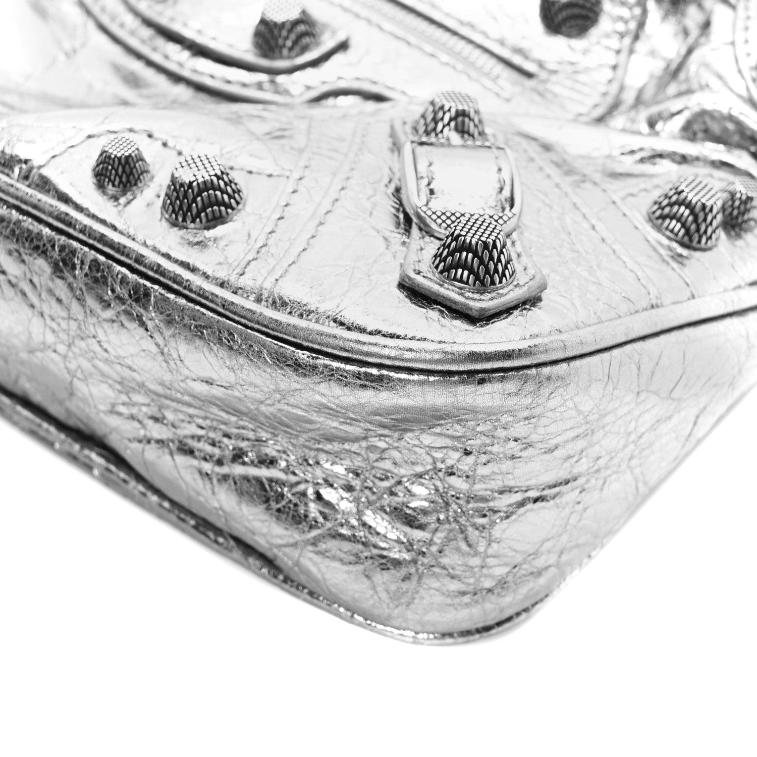 Balenciaga Agneau Arena Neo Cagole Mini Handbag Silver 10 of 10