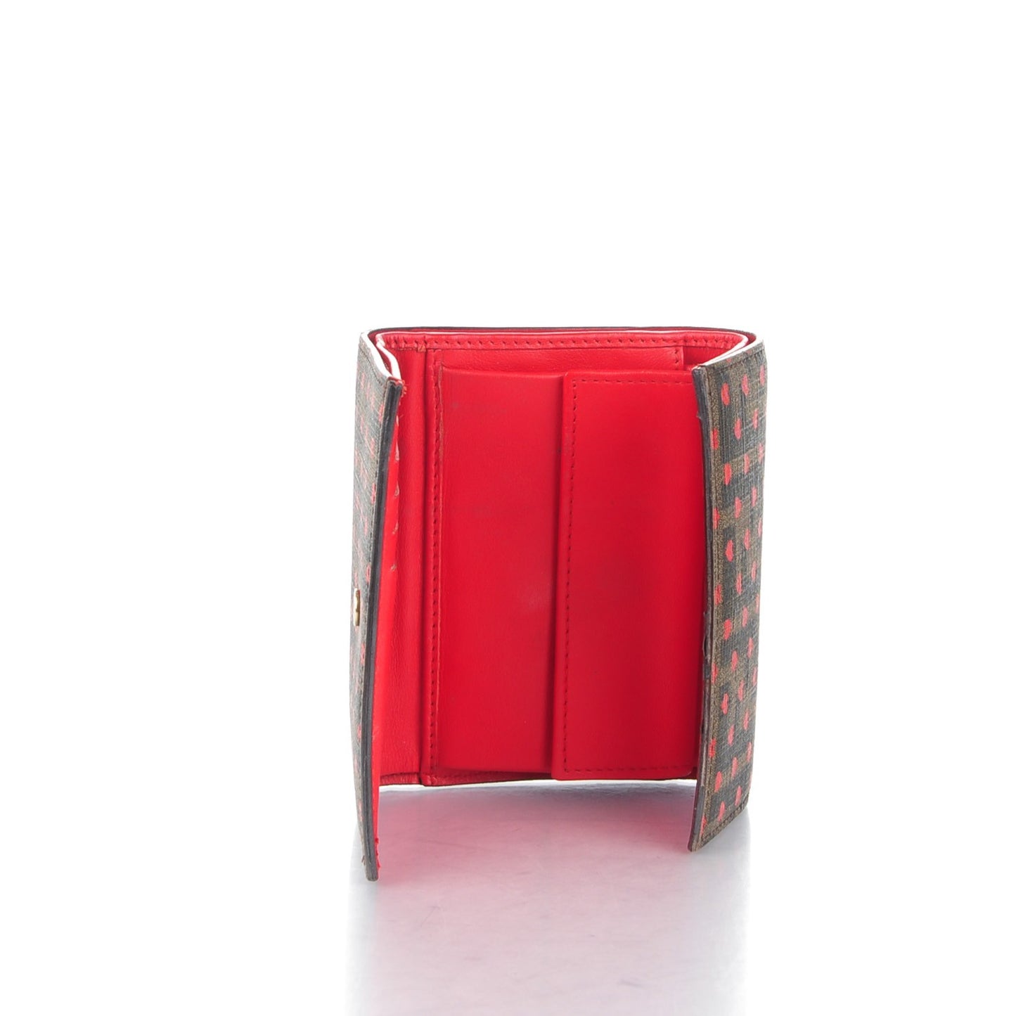 Zucca Hearts Compact Wallet Tobacco