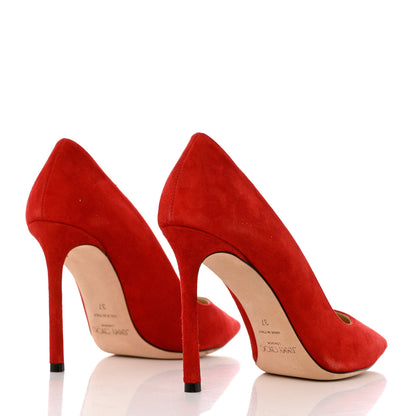 Jimmy Choo Suede Romy 100 Pumps 37 Red 4 of 10