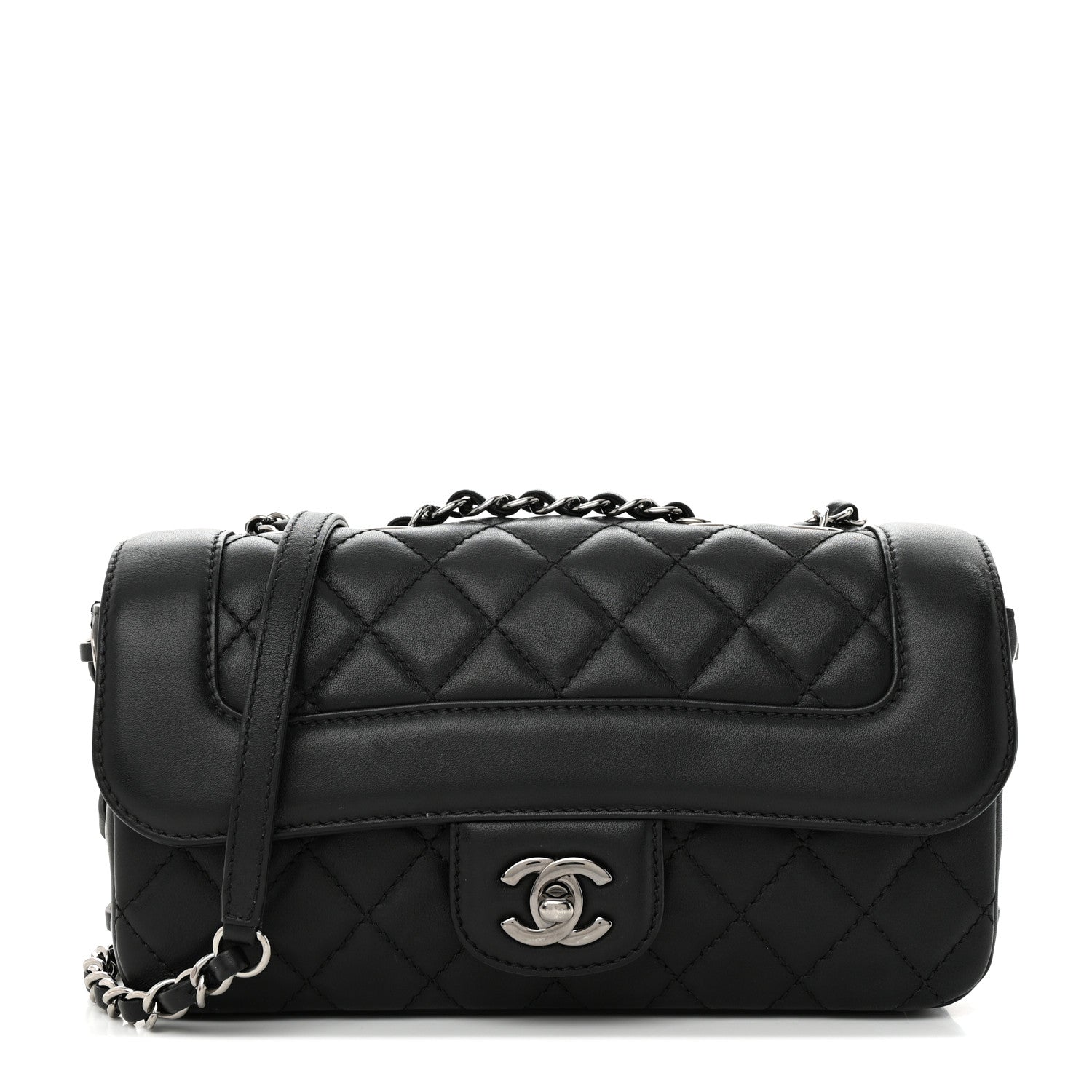 Chanel Calfskin Quilted Small Coco Corset Flap Black 1 of 13