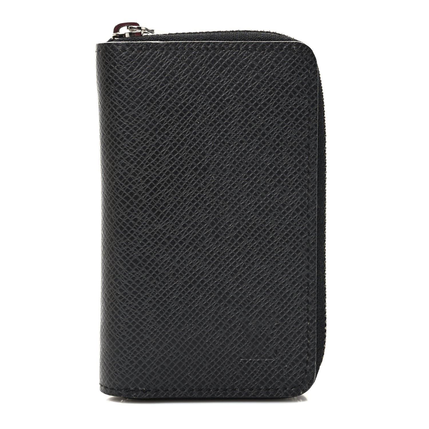 Louis Vuitton Taiga Zippy Coin Purse Vertical Black 1 of 6