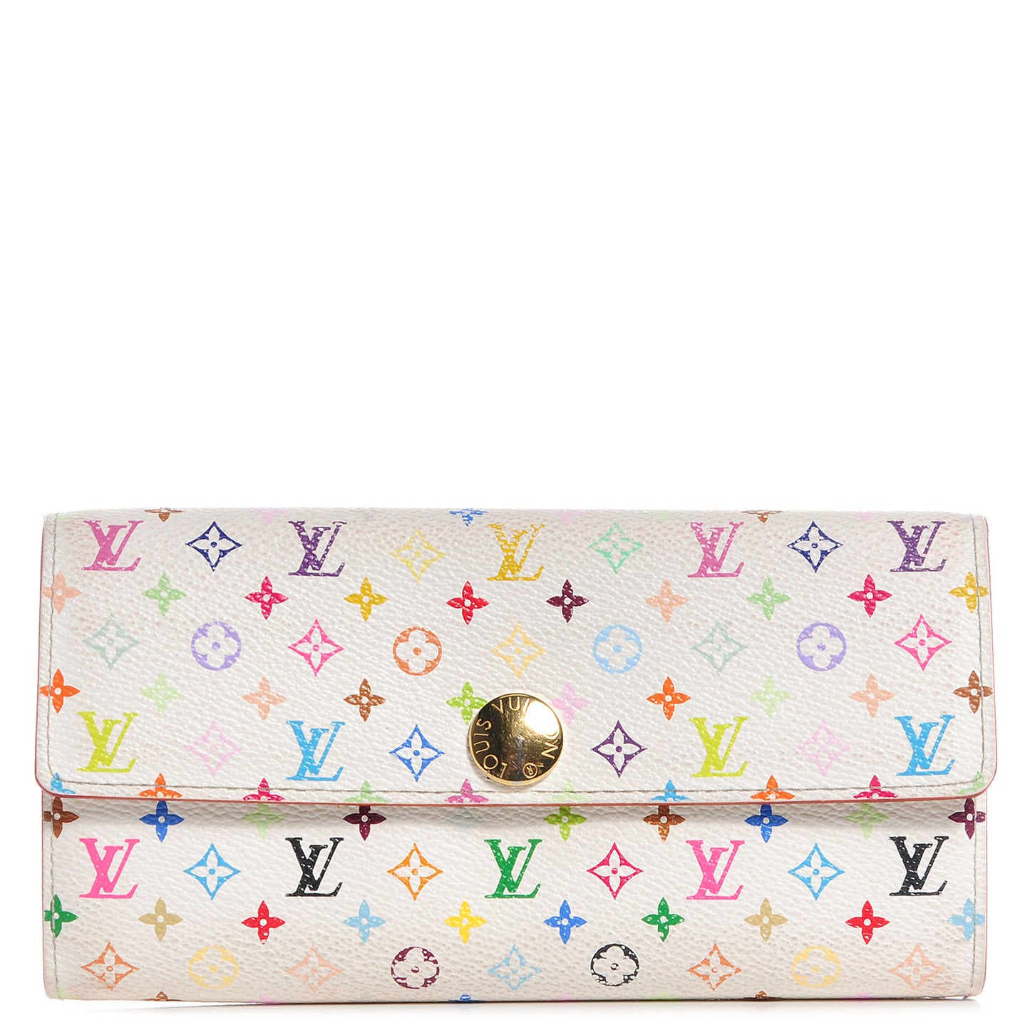 Monogram Multicolor Sarah Wallet White