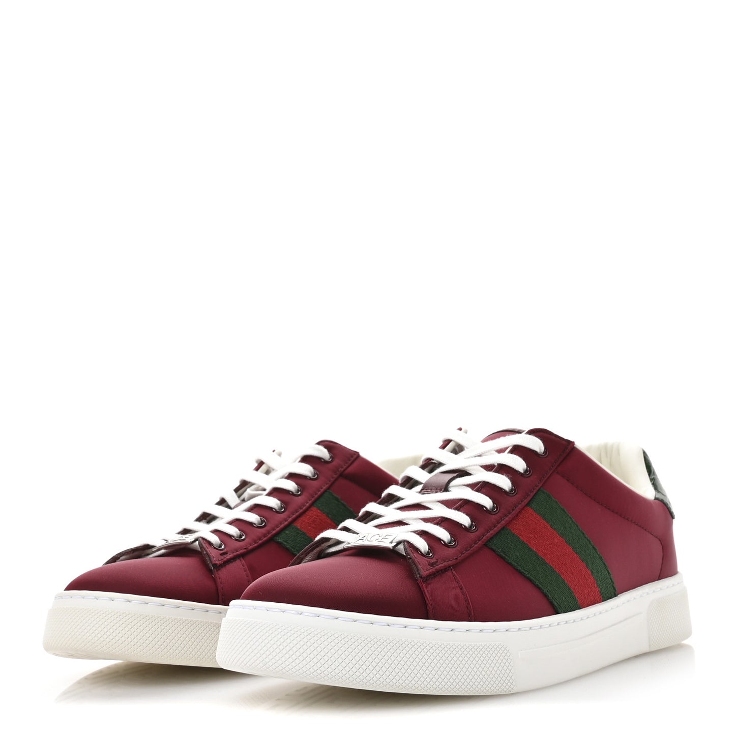 Econyl Nylon Diva Crocodile Web Mens Ace Sneakers 8 Rosso Ancora Vert