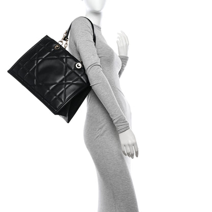 Christian Dior Calfskin Archicannage Medium Essential Tote Black 2 of 12